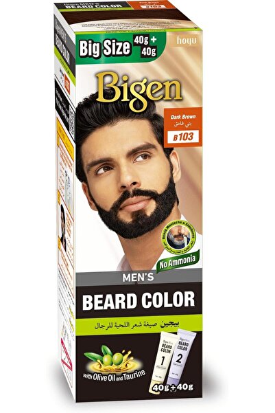 BİGEN Ammonia-Free Beard Dye for Men - Dark Brown B103, Size L 40g