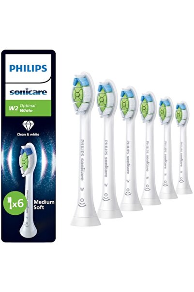 Philips Sonicare Optimal White Replacement Brush Heads HX6066/87 - Pack of 6 (White)