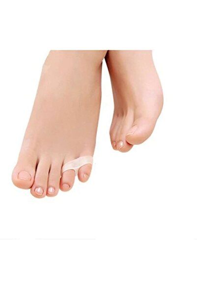 AUKAI Set de 2 separatoare de degete din silicon pentru degetul mic de la picior, albe