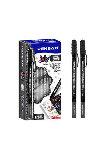 Pensan Glitter Gel Ballpoint Pen 1.0 mm Pack of 12 New Design