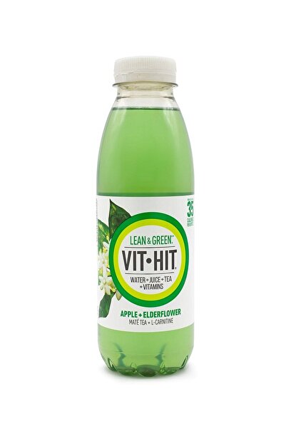 VIT HIT عصير التفاح بنكهة زهر البلسان الأخضر الخالي من السكر 500 مل × 12