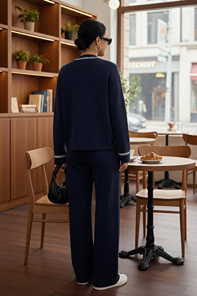 benguen Σετ μπουφάν με κομμένες γραμμές H25306 Navy Blue