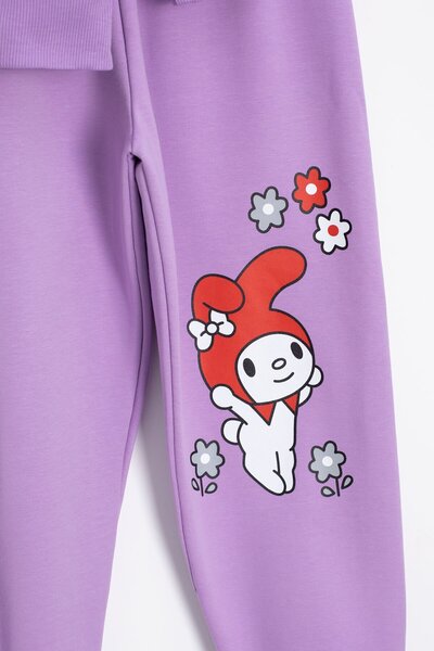 Cansın Mini Σετ αθλητικής φόρμας με λαιμόκοψη ποδηλάτου Lilac Girl's Cherry Character με τύπωμα 23271