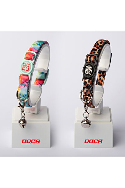 DOCA premium safety click ikili kedi boyun tasması