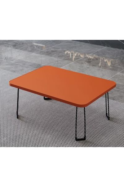 OEM Orange coffee table, foldable metal legs, minimalist design (L:70 x W:48 x H:31 cm)