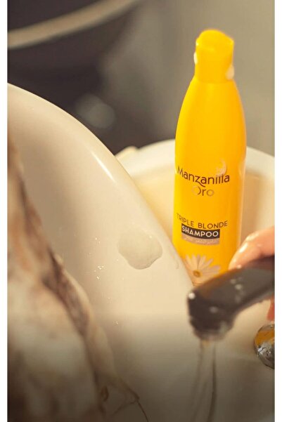 mazn Triple Decoration Shampoo 400 ml for Blonde Hair - Manzanilla Oro