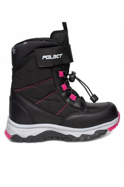 Celira Plc Black Fuchsia Waterproof Non-Slip Girls' Snow Boots