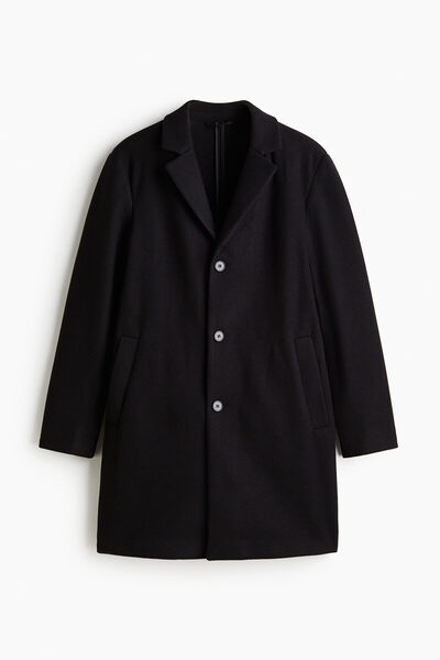 H&M Önü Tek Sıra Düğmeli Kaban