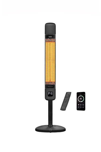 Luxeva Incalzitor electric cu infrarosu pentru terase SMART-FR Black, mobil, 6 trepte putere