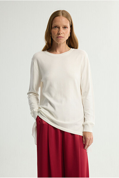 Love My Body Tül Garnili Triko Bluz