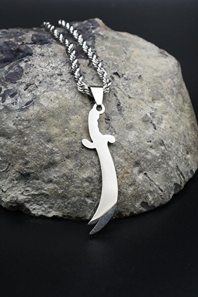 Prestige Hz. Ali Zulfiqar Sword Necklace Stainless Steel Chain 3mm 902322