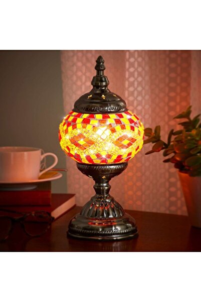 BLA BLA FOAM Mosaic decorative table lamp, BLA BLA FOAM®, handmade, 27.5 cm, metal base, oriental