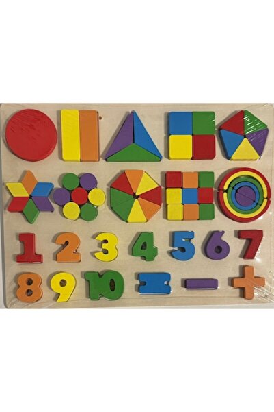 Educational Tablă de lemn - Forme, culori și numere 3D pentru copii