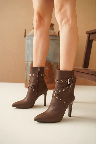 thebestnzm Atye Tan Leather Heeled Boots