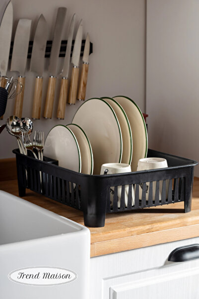 Trend Maison Çok Amaçlı Plastik Bulaşıklık Tabaklık, Kaşıklık, Bardaklık Tezg...