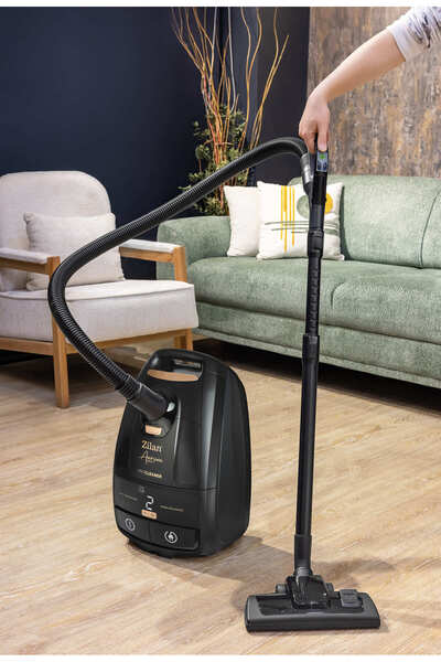 Zilan Ηλεκτρική σκούπα με σακούλα Aurum ZLN4500, 2400W, 5L, Κινητήρας χαλκού, Περιστρεφόμενος σωλήνας 360°, Τηλεχειριστήριο