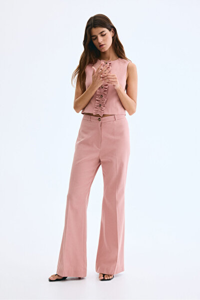 H&M İspanyol Paçalı Gabardin Pantolon