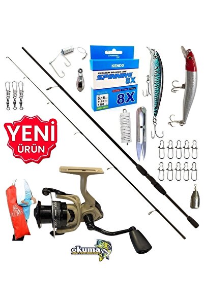 Oslo Okuma Outrax 3000 274cm 7-30gr Okuma Wave Power Rapala Maket Balık Spin Olta Takımı Seti