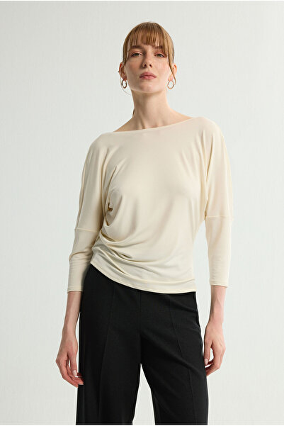 Love My Body Degaje Yaka Örme Bluz