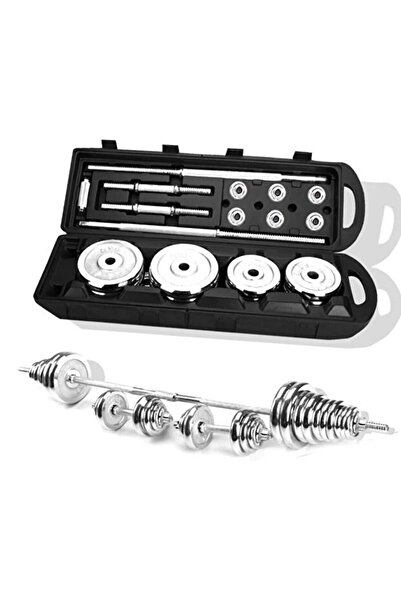 CKSpor 50KG Krom Çantalı Dambıl Seti – Ev Fitness, Kol ve Göğüs Ağırlığı