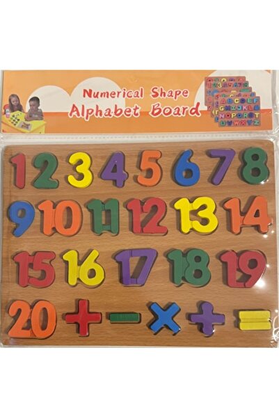 Educational Placă de lemn - Numere, simboluri și forme geometrice (Numere 1-20)