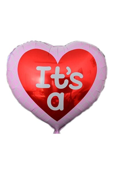 Domi Party & Gifts Balon folie cu formă de inimă „It's A Girl”, 60 cm -