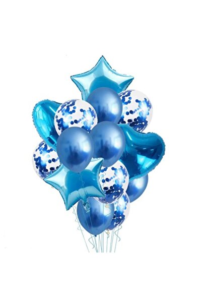 Domi Party & Gifts Set de 14 baloane de petrecere din folie, inimioare, stelu...