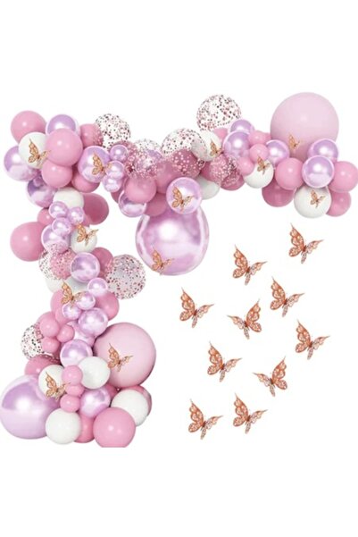 Domi Party & Gifts Set de 113 baloane din latex, roz