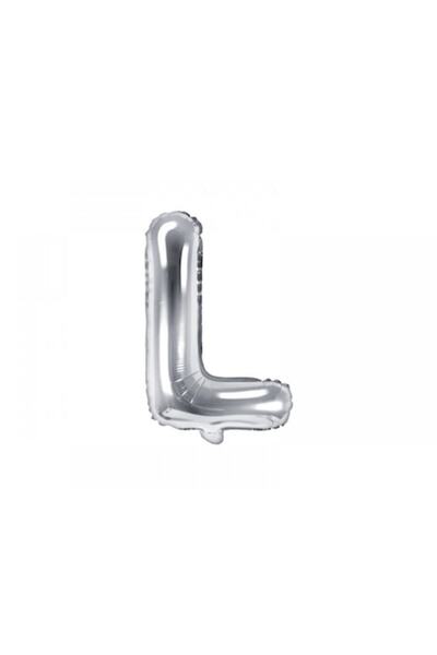 DECO Foil Balloon Letter L, Silver, 35 cm