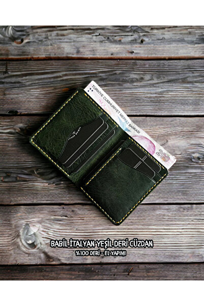 Nicevia Babil Italian Green Leather Wallet