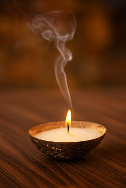 Şahane Pazar Hindistan Cevizli Kablı Coconut Kokulu Dekoratif Mum SHN-2081