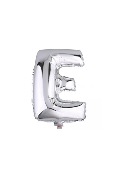 OEM Φόιλ μπαλόνι γράμμα E, ESB, 35 cm, ασημί