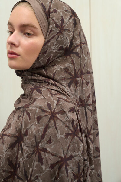 cs camellia scarf Vetra Kash Shawl - Mink