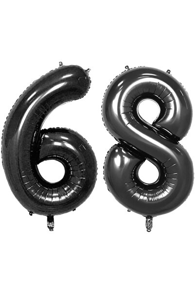 OEM Set de 2 baloane folie, ESB, Negre, aniversare 68 de ani, 100 cm