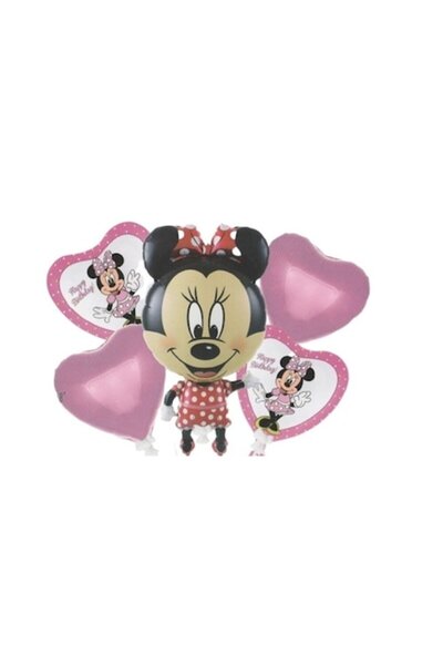 Domi Party & Gifts Set de 5 baloane din folie, Minnie Mouse