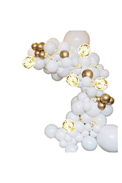 Domi Party & Gifts Kit 103 baloane pentru aranjamente arcuite Alb Auriu