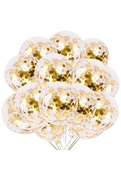 Domi Party & Gifts Set de 5 baloane din latex cu confetti aurii