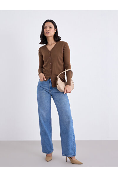 Styli Regular Fit Button Placket Knit Cardigan