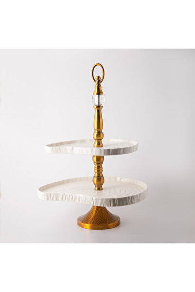 Moon House Porcelain tiered stand