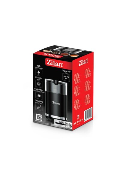 Zilan ZLN9280 electric coffee grinder, stainless steel blade, plastic body, black