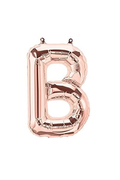OEM Balon folie litera B, ESB, 35 cm, auriu roz