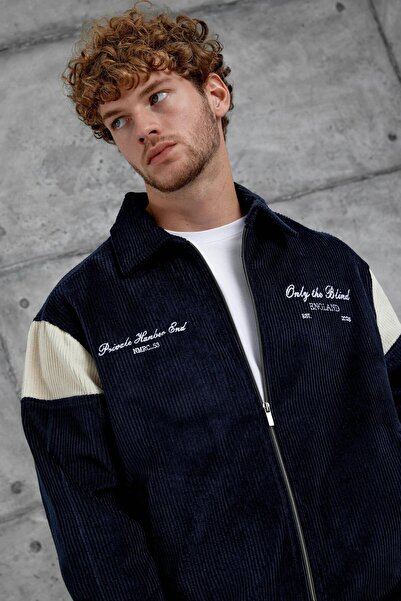 NOMARC Синій Nmrc вишитий деталями оксамитовий оверсайз-піджак