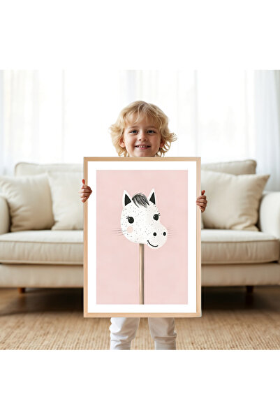 Tuba Decor Tablou pentru camera copiilor cu rama din lemn dintr-o bucata