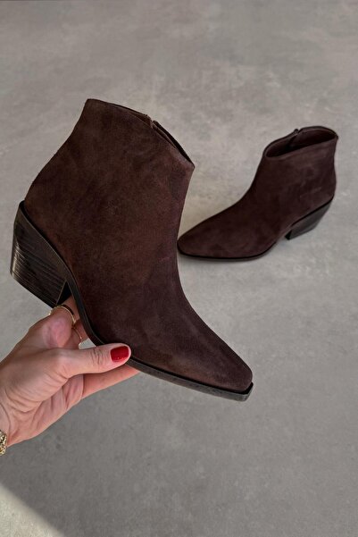 nope21shoess حذاء مكسيكي من الجلد الطبيعي باللون البني