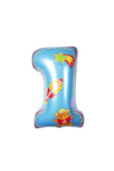Domi Party & Gifts Balon folie numărul 1, Rachetă, 80 cm
