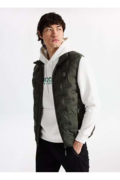 Discovery Expedition D5WM-YLK3307 Haki Relaxed Kapitone Erkek Yelek