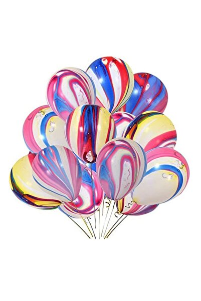 Domi Party & Gifts Set de 5 baloane din latex multicolore marmorate, Party Shop