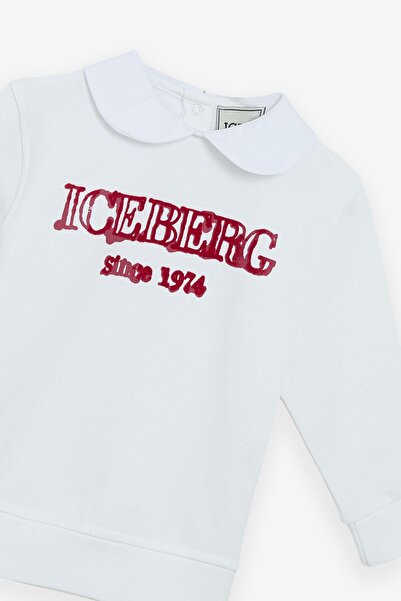 Iceberg Bg Store Baby Girl White Sweatshirt