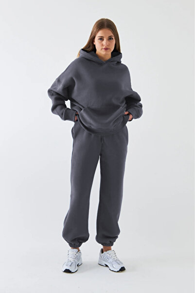 BARLİZ طقم بدلة رياضية نسائية من 3 قطع بتصميم فضفاض ونموذج متميز وحجم كبير