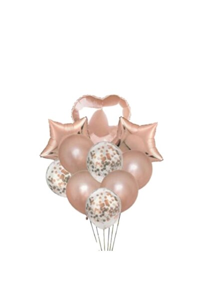 Domi Party & Gifts Set de 3 baloane folie (stele și inimă) și 7 baloane latex...